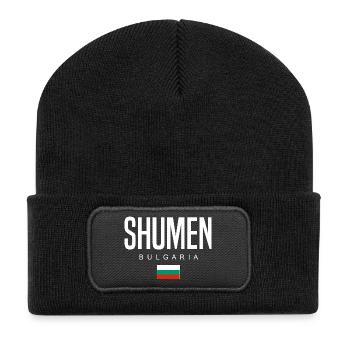 Choumen, Bulgarie - Beanie recyclé à patch - noir - Devant