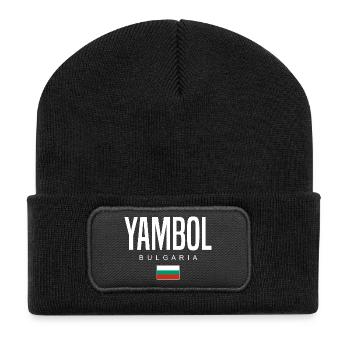 Yambol Bulgarie - Beanie recyclé à patch - noir - Devant