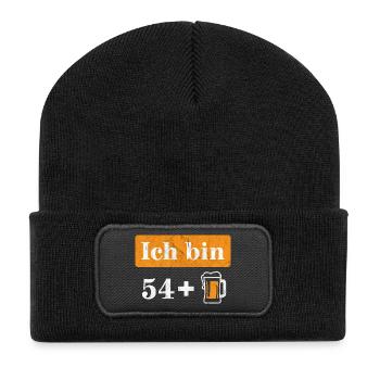 I'm 54 plus beer 55th birthday - Recycled Patch Beanie - black - Front