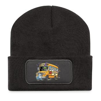 Spooky Bus Haunted Crew - Beanie recyclé à patch - charbon - Devant