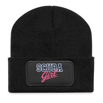 Scuba Girl Design - Recycelte Patch Beanie - Schwarz - Vorne
