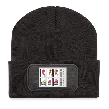 Machine à crème glacée - Beanie recyclé à patch - charbon - Devant