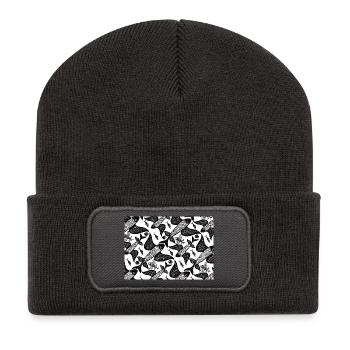 Labyrinth_der_Fische - Recycled Patch Beanie - dark grey - Front