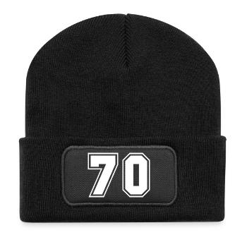 Numéros sportifs Design 70 - Beanie recyclé à patch - noir - Devant