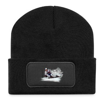 Départ - Beanie recyclé à patch - noir - Devant