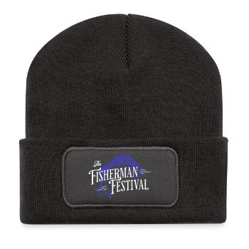 Festival du Pêcheur - Beanie recyclé à patch - charbon - Devant