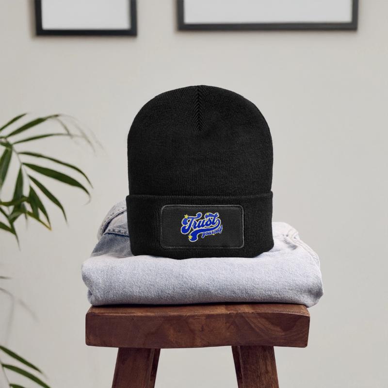 Self-Confidence Starry Script Recycled Patch Beanie