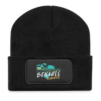 Benagil-Höhle an der Algarve, Portugal - Recycelte Patch Beanie - Schwarz - Vorne