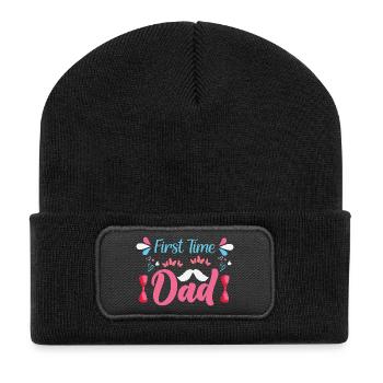 Werdender Papa Werdender Vater - Recycelte Patch Beanie - Schwarz - Vorne