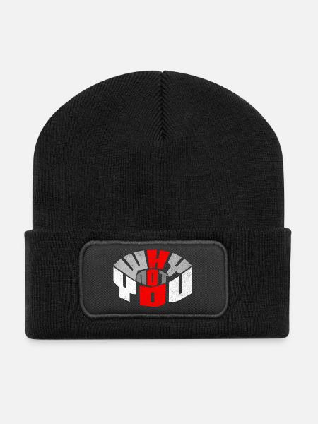 WHY NOT YOU – Motivational Streetwear Design - Recycelte Patch Beanie - Schwarz