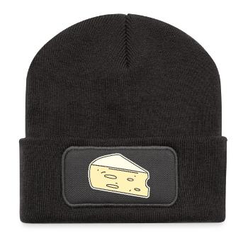 Humour fromage brie - Beanie recyclé à patch - charbon - Devant