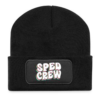 Special Needs School Teacher Special Education Pedagogue - Recycled Patch Beanie - black - Front