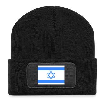 Israel Flag - Recycled Patch Beanie - black - Front