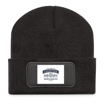 Overthinking Champion Fitnesswitz - Recycelte Patch Beanie - Dunkelgrau - Vorne