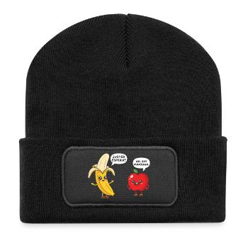 Funny Maestra School Spanish Teacher - Recycled Patch Beanie - black - Front