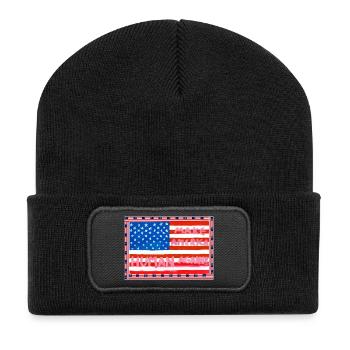 MAKE_AMERICA_HUMAN_AGAIN-_A5 - Recycelte Patch Beanie - Schwarz - Vorne