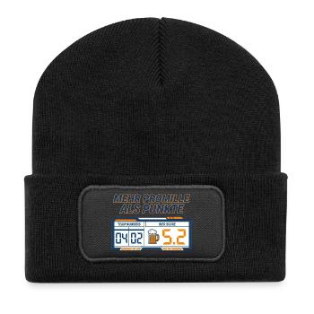 Mehr_Promille_Punkte_Scoreboard_Hoodie_T-shirt - Recycelte Patch Beanie - Schwarz - Vorne