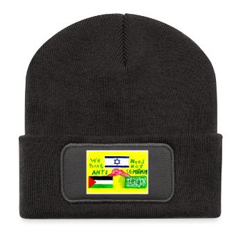 Nous avons un accord pour Gaza ! - Beanie recyclé à patch - charbon - Devant