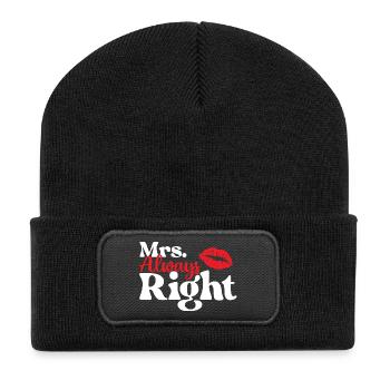 Mme Toujours Bonne Couple Drôle de Valentine Assorti - Beanie recyclé à patch - noir - Devant