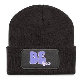Just be YOU - Recycled Patch Beanie - dark grey - Front