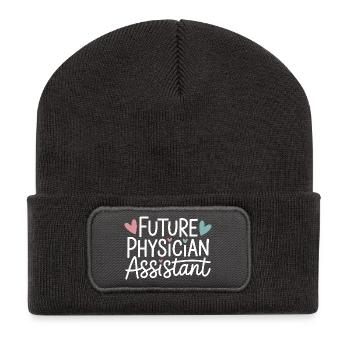 Future Physician Assistant - Recycled Patch Beanie - dark grey - Front