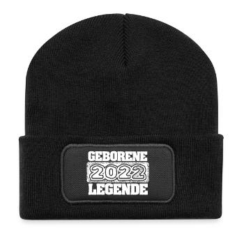 2022 - Recycelte Patch Beanie - Schwarz - Vorne