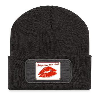 I'm ashamed, so I'm - Recycled Patch Beanie - dark grey - Front