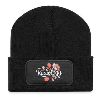 RadFlora Radiology Flowers - Recycled Patch Beanie - black - Front