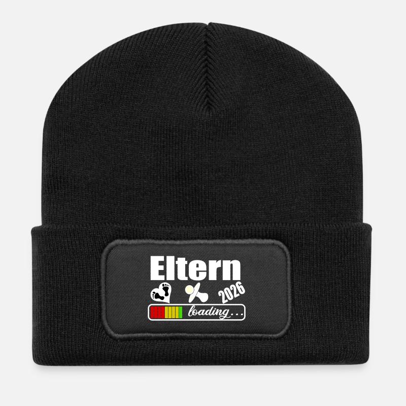Eltern 2026 - Recycelte Patch Beanie - Schwarz