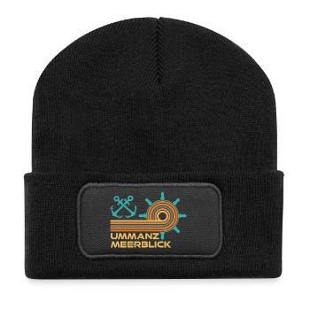 Vacances en mer Baltique : Divertissement sur la mer - Beanie recyclé à patch - noir - Devant