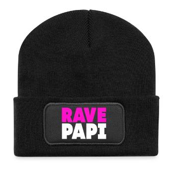 Techno House Electro Festival Hardstyle Rave Dad - Recycled Patch Beanie - black - Front