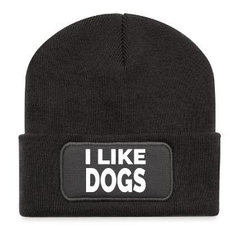 canine - Beanie recyclé à patch - charbon - Devant
