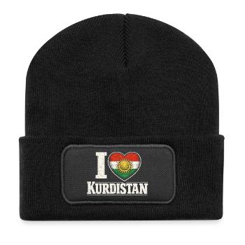 I Love Kurdistan, Kurds, Kurds - Recycled Patch Beanie - black - Front