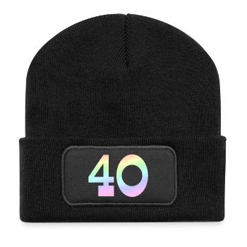 40 pastel colours - Recycled Patch Beanie - black - Front