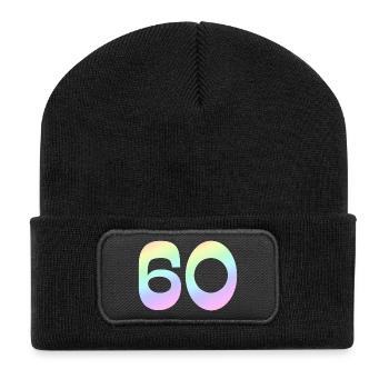 60, Gradient, Pastel - Recycled Patch Beanie - black - Front