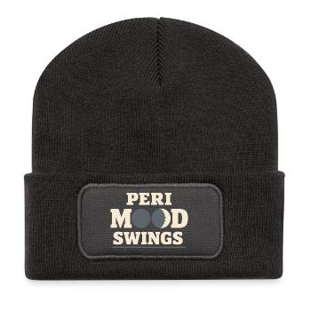 Perimenopause Humor Perimenopause - Recycelte Patch Beanie - Dunkelgrau - Vorne