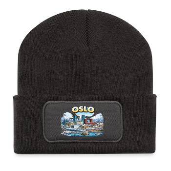 Oslo Stadt - Recycelte Patch Beanie - Dunkelgrau - Vorne