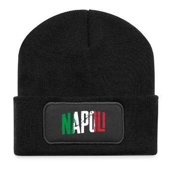Napoli Italien Neapel - Recycelte Patch Beanie - Schwarz - Vorne