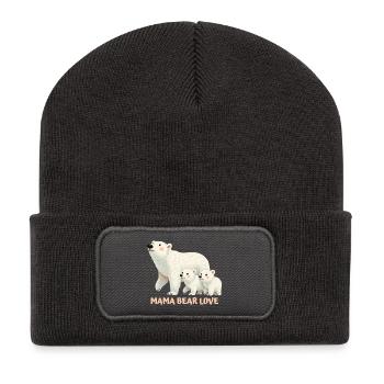 L’amour de Maman Ours pour la fête des mères - Beanie recyclé à patch - charbon - Devant