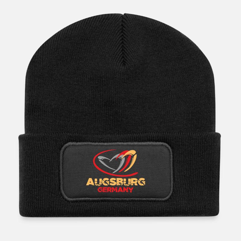 Germany - Augsburg - Recycelte Patch Beanie - Schwarz