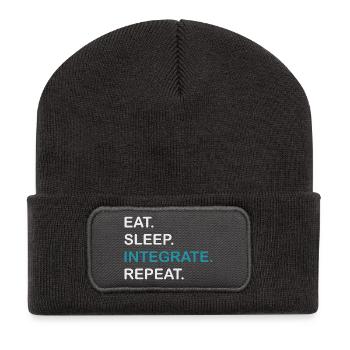 Intégrer la chromatographie HPLC à répétition - Beanie recyclé à patch - charbon - Devant