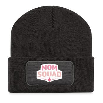 Équipe de mamans - Beanie recyclé à patch - charbon - Devant
