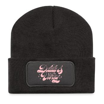 Delulu & Vibing - Recycelte Patch Beanie - Dunkelgrau - Vorne