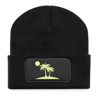 Palm Island at the Circle of the Sun - Recycled Patch Beanie - black - Front