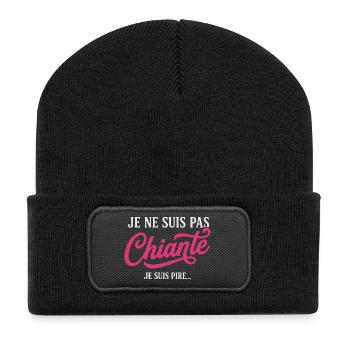 Humour Femme Chiante Râleuse Drôle - Beanie recyclé à patch - noir - Devant