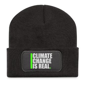 Climate Change Is Real Climate Change Science - Recycled Patch Beanie - dark grey - Front