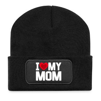 I Love My Mom - Recycled Patch Beanie - black - Front