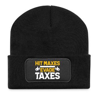 Power Temple Style: Max-Power Humor - Recycled Patch Beanie - black - Front