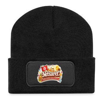 Netsaref – Funny Tunisian Survival Mode Design - Beanie recyclé à patch - noir - Devant