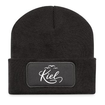 Mouettes de Kiel Ville hanséatique de Kiel - Beanie recyclé à patch - charbon - Devant